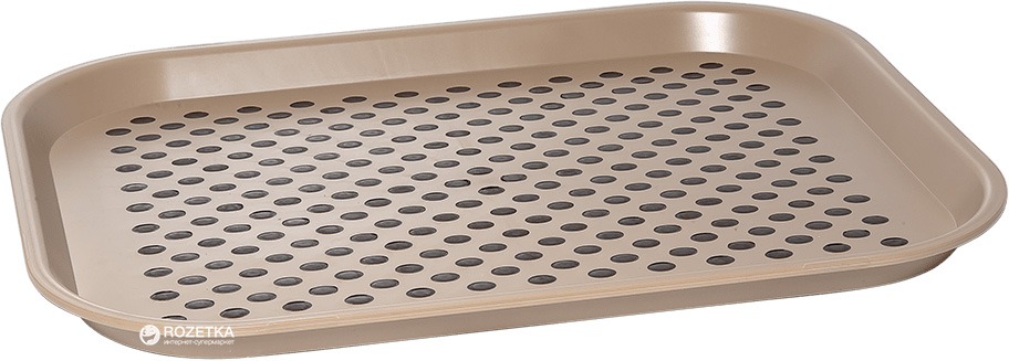 Таця IRAK PLASTIK антиковзна 45х35.5 см Кремова TP-135 (5596kmd)